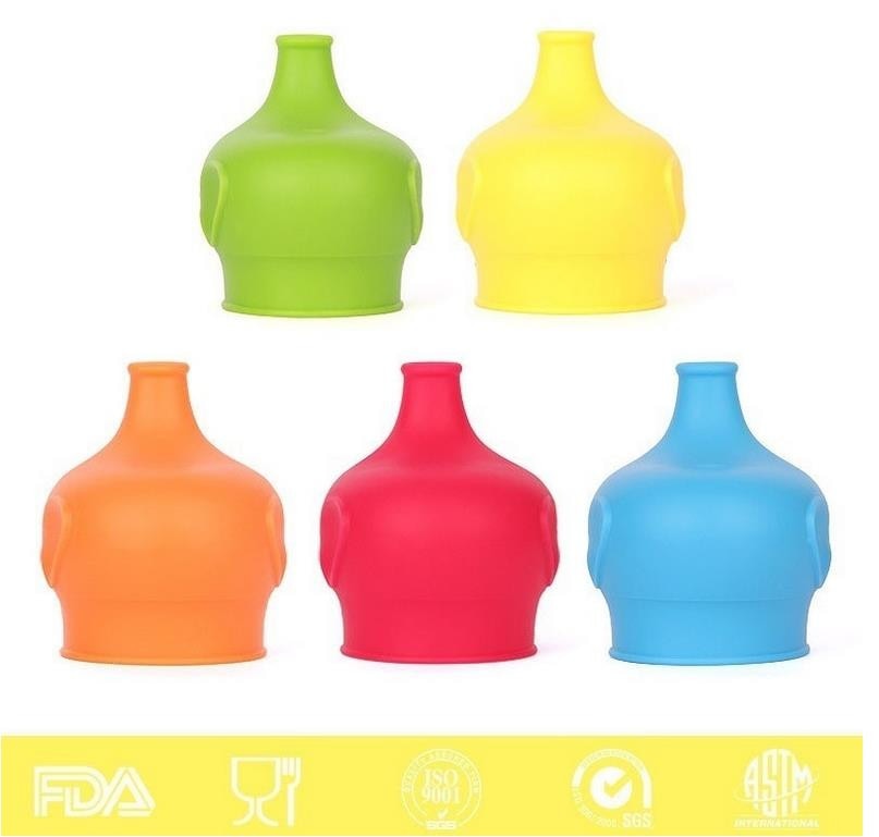 Kids Water Bottle Safety For Silicone Sippy Lids - Make Most Cups a Sippy Cup Leak Proof Drink Straw Sippy Cup for Kid Baby Feed